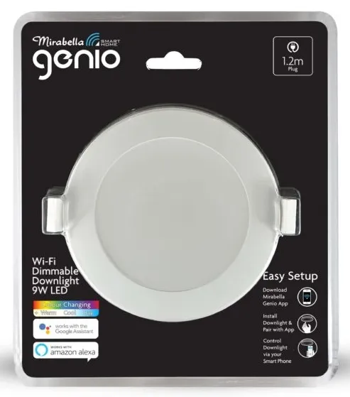 Mirabella Genio Wi-Fi Dimmable 9W LED CCT Downlight Mirabella Genio Wi-Fi Dimmable 9W LED CCT Downlight